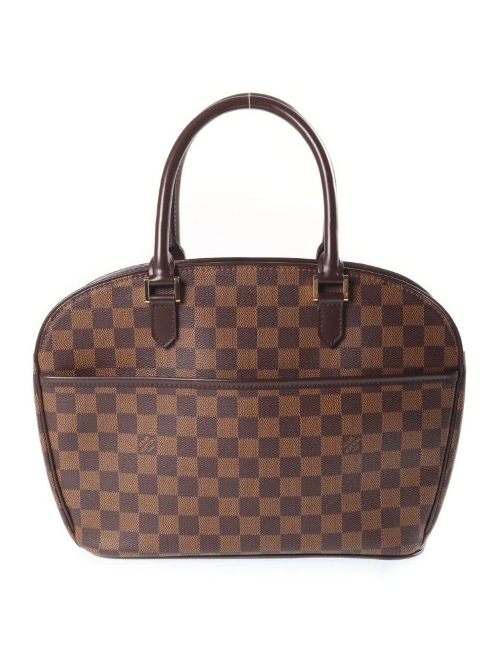 Louis Vuitton Damier Saglia Horizon Tal Handbag Brown Leather Gold